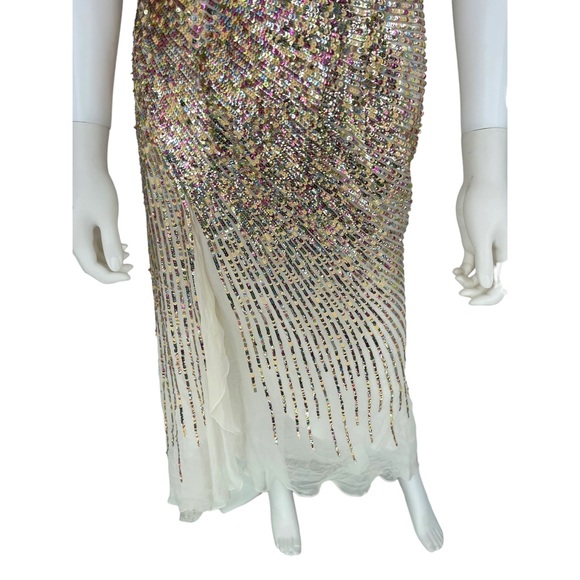 Terani Couture Gold Multi-Colored Beaded Gown - Picture 3 of 11